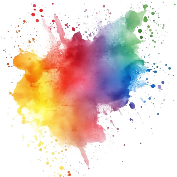 Farbklecks in Regenbogenfarben